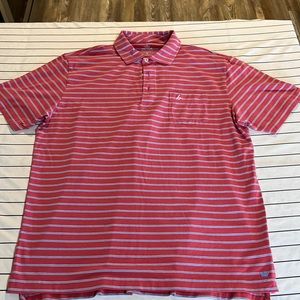 Peter Millar Seaside Wash Red striped short sleeve polo Men’s size Medium